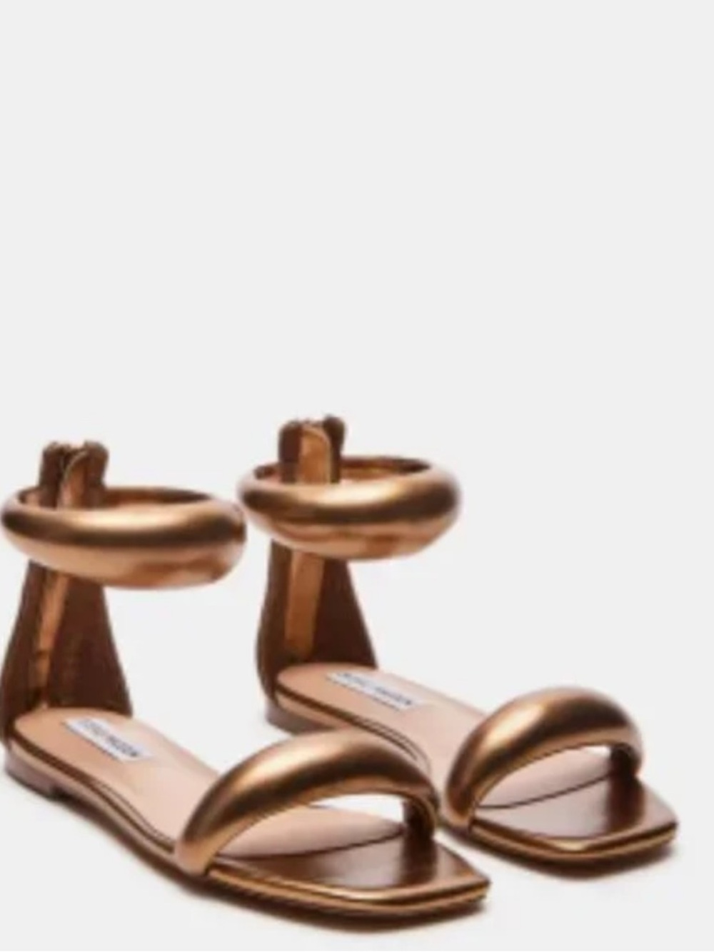 Steve Madden Metallic Gold Hoop Ankle-Strap Heels - Picture 3 of 5